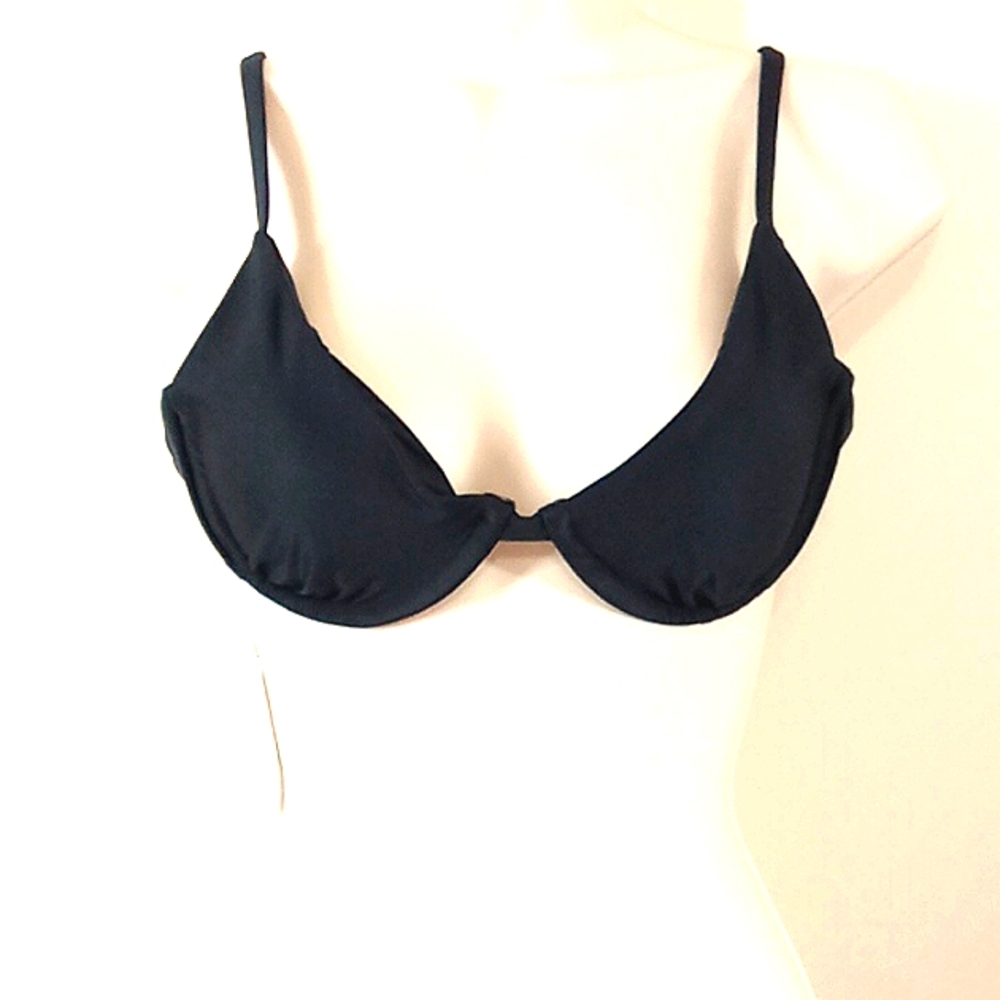 Andie Bikini Large Swim Vacation The Sicily Top Black ZP